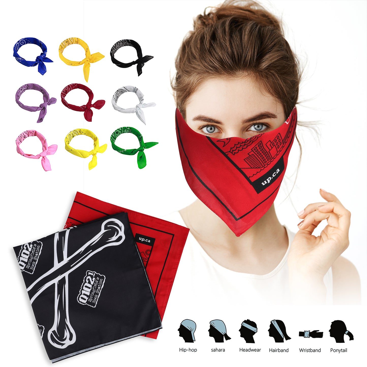 22" Full Color Sublimated Square Bandana