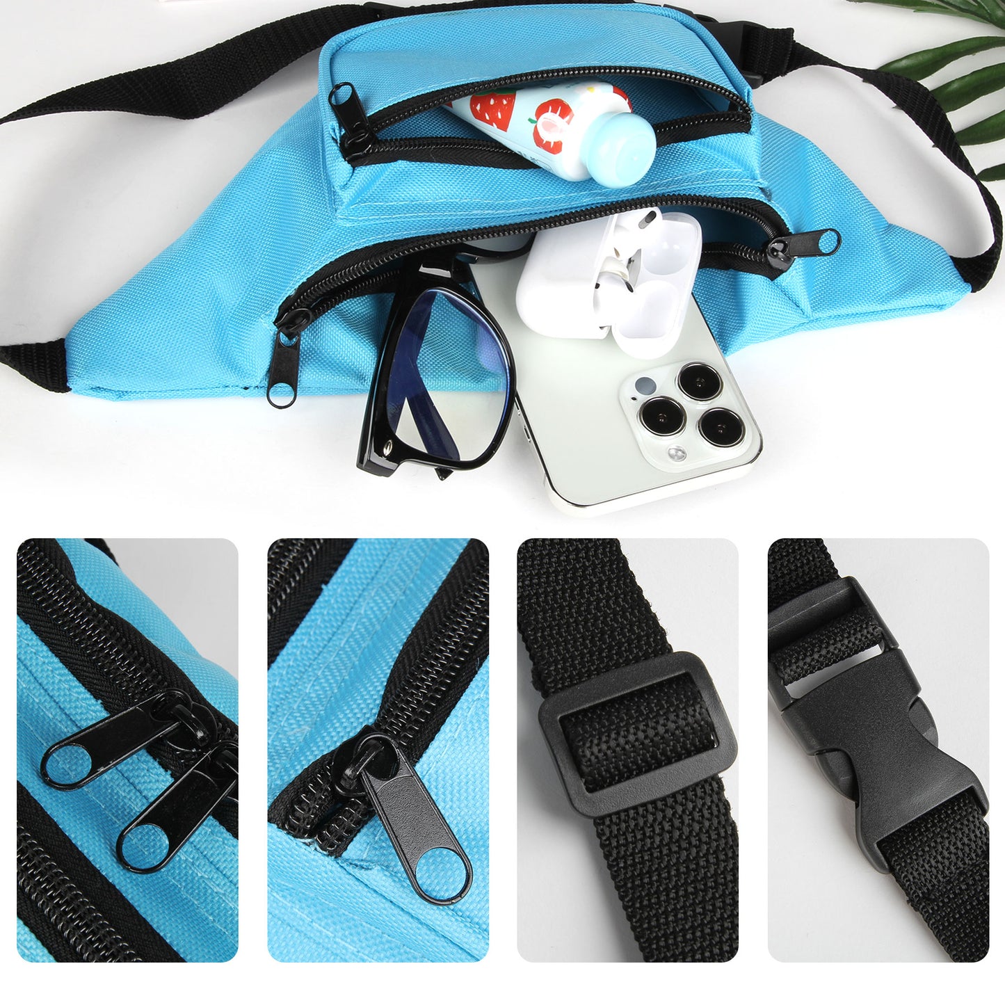 Zippered Oxford Fanny Pack