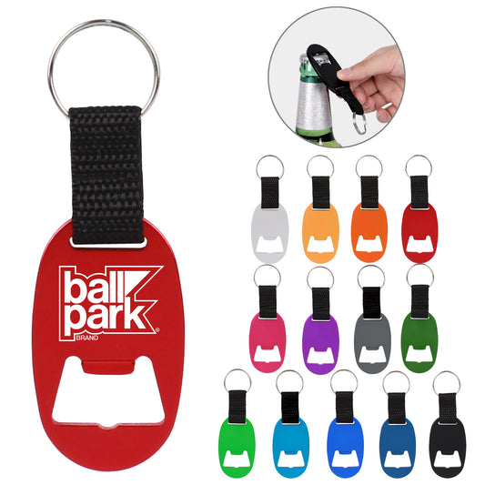 Aluminum Bottle Opener w/ Key Ring
